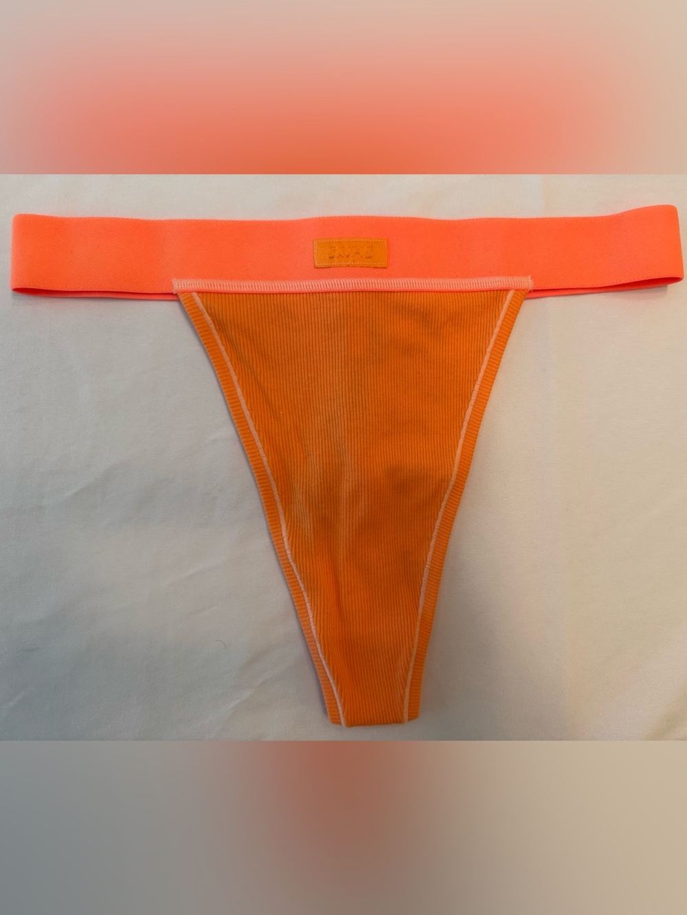 SKIMS Cotton Rib Mid-Rise Thong NWT